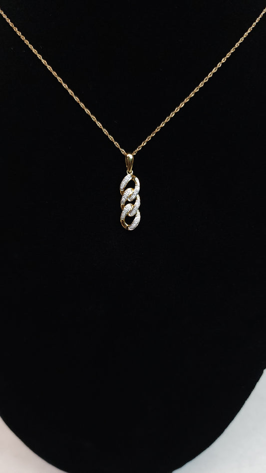 Cuban Charm & Chain Set