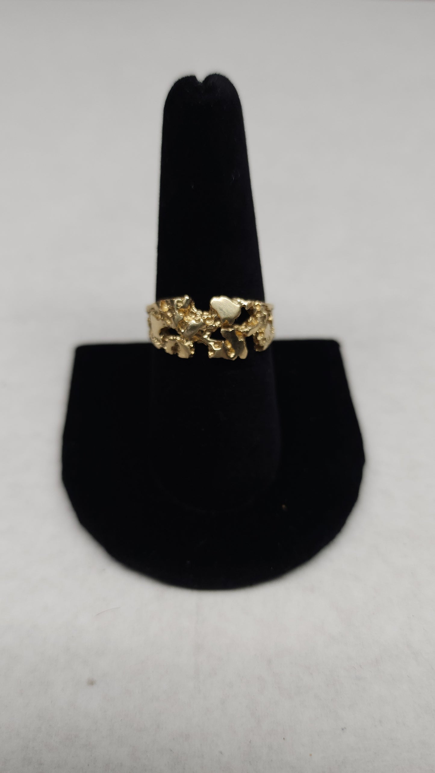 10K Yellow Gold Molten Gold Nugget Ring