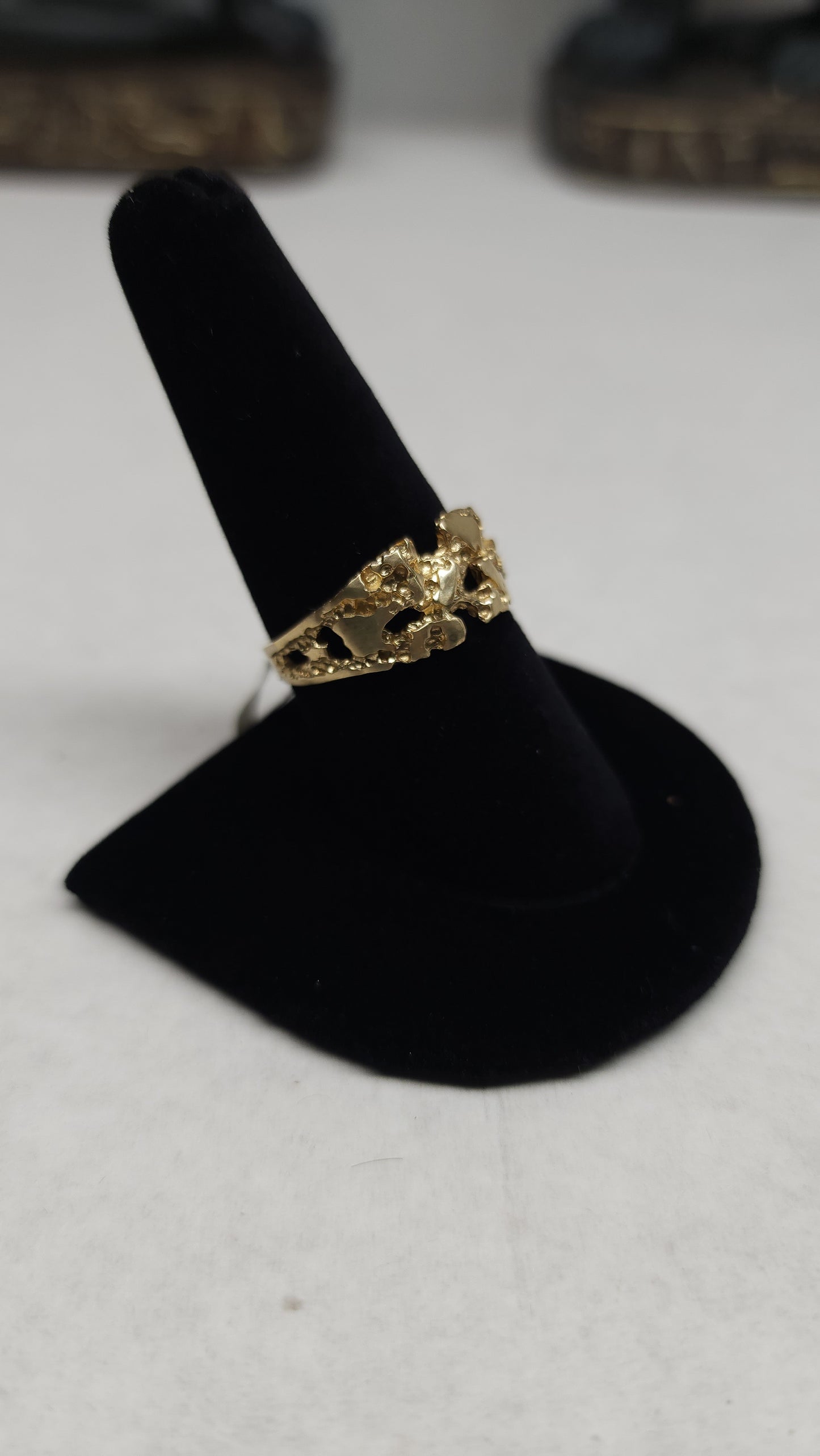 10K Yellow Gold Molten Gold Nugget Ring