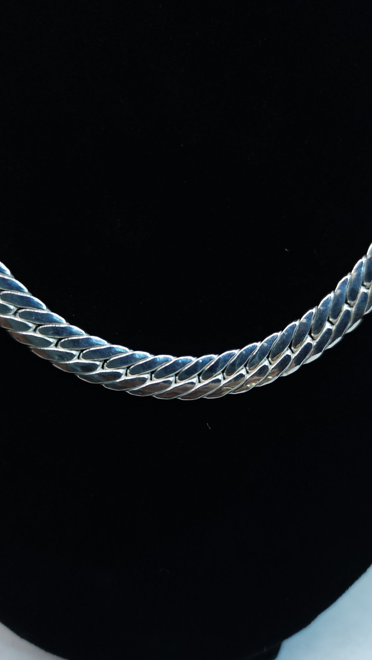 Herringbone 925 Silver Necklace 20" 4.5mm