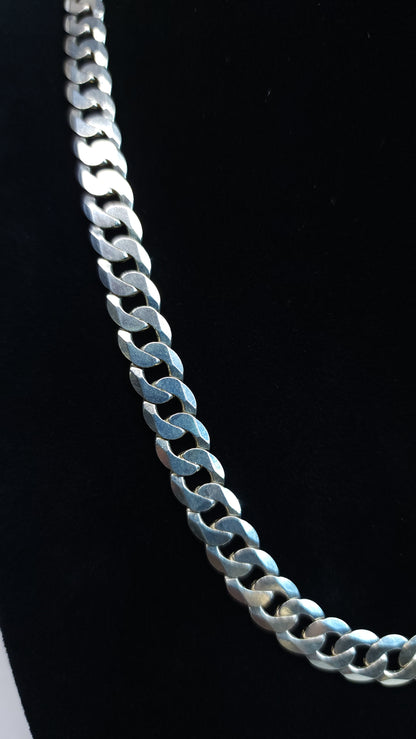 Curb Link 925 Silver Necklace 18" 4mm