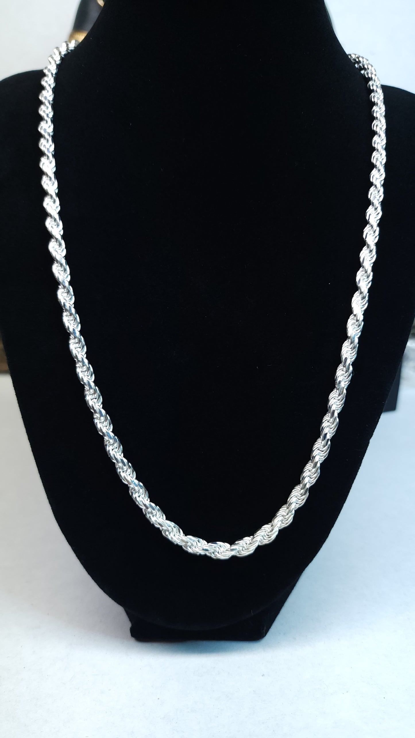 Rope Chain 925 Silver 22" 5mm